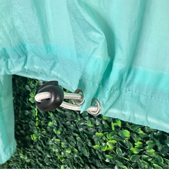 American Apparel Cropped Turquoise Aruba Blue Hoodie Sweatshirt Top Sz Small - Picture 6 of 9